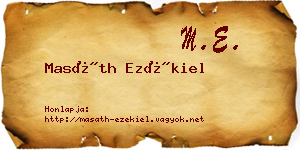 Masáth Ezékiel névjegykártya